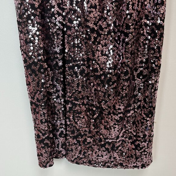 2 Women’s Black/Blush Pink Sequin Skirts W/Matching Sequin/Satin Scarf - Picture 6 of 11